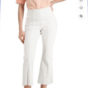 INC International Concepts white stretch flare jeans